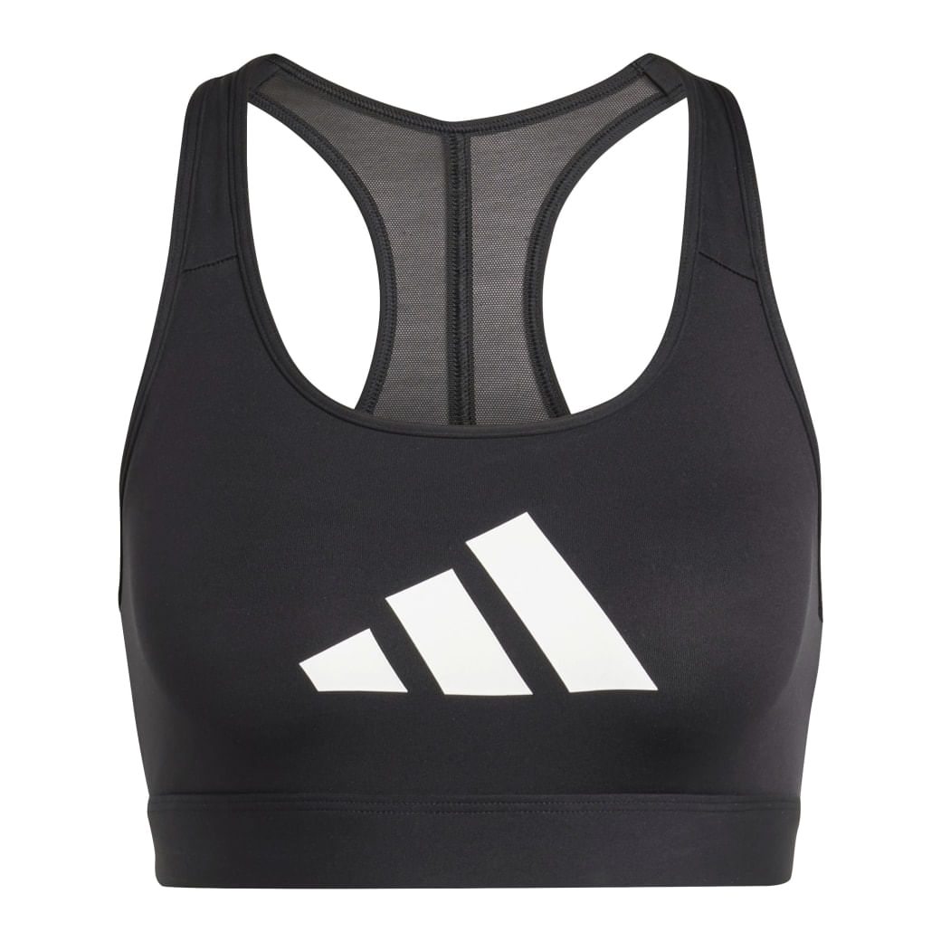 Top Adidas Treino PowerReact Big Logo Preto | Paquetá Esportes